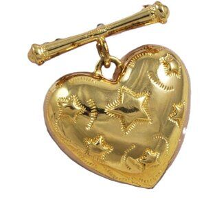 Vintage Trifari Heart with Stars Pin Valentines day pin brooch